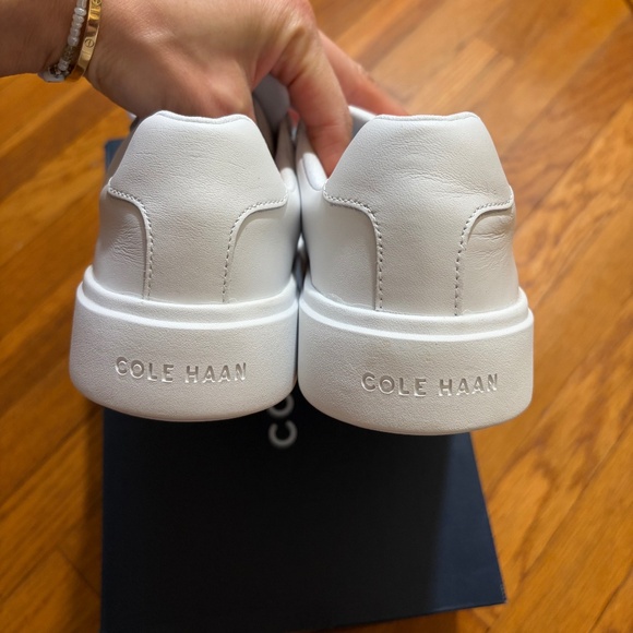 COLE HAAN NIB White Low Top Leather Grand Crosscourt Daily Sneakers Shoes 7 B - Picture 9 of 11